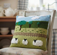 Sheep in the countryside cushion