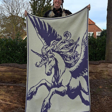 Fantasy Flight | Unicorn Pegasus Mosaic Blanket