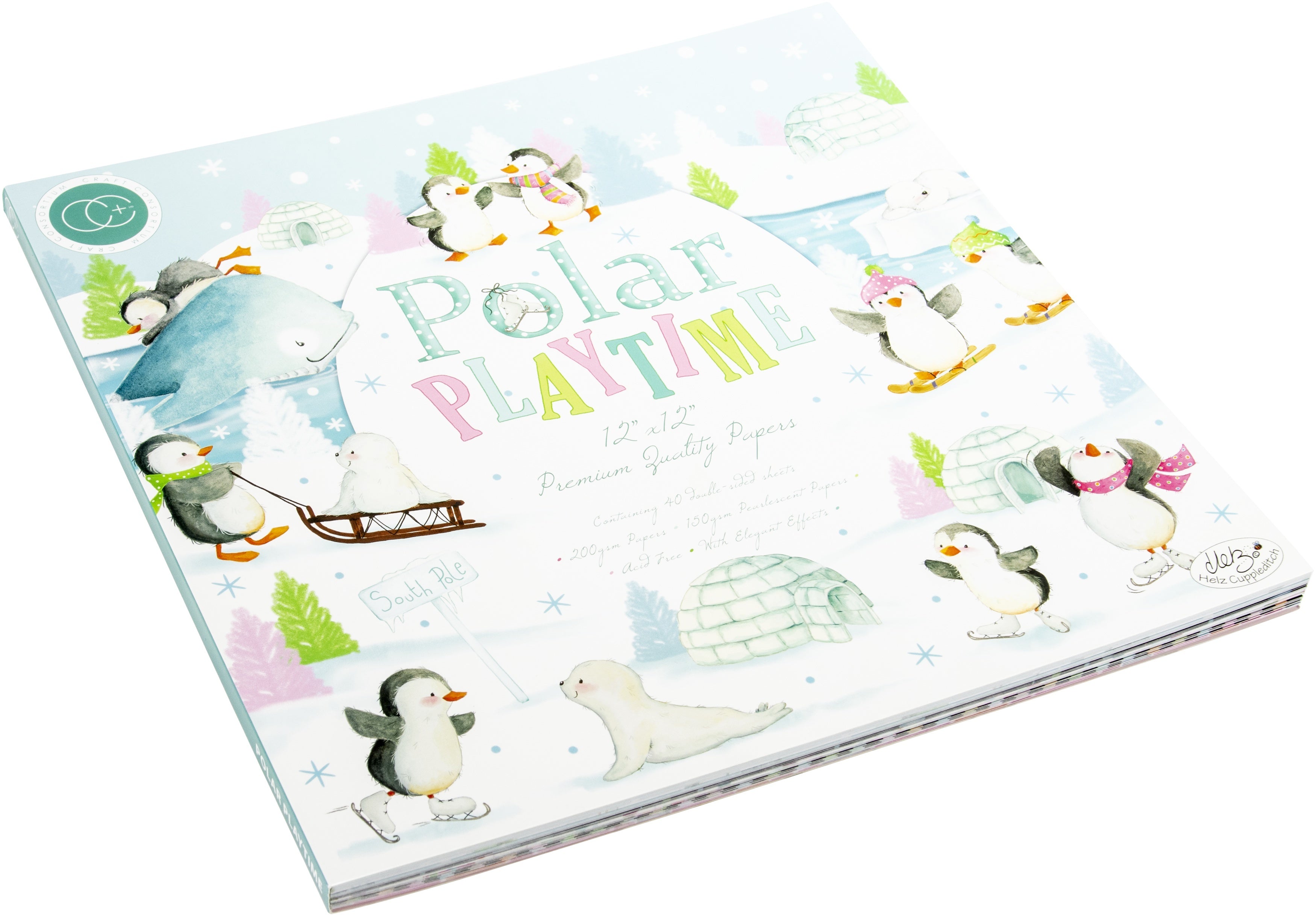 Craft Consortium Double-Sided Paper Pad 12"X12" 40/Pkg - Polar Playtime