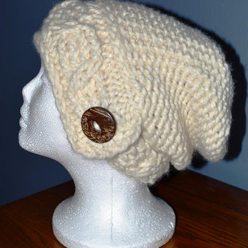 Cable Brimmed Slouch Hat