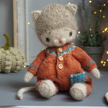 Knitting Toy Clothes Pattern - Onesie for 10''/25cm toys