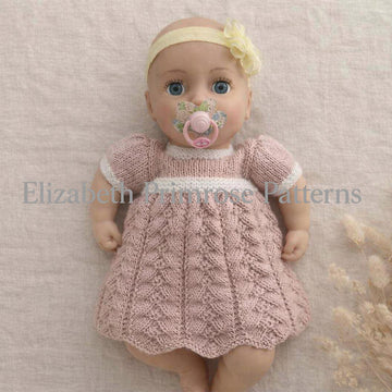 Herringbone Doll Dress Knitting Pattern P33