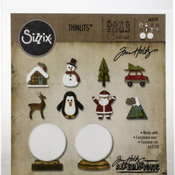 Sizzix Thinlits Dies By Tim Holtz 11/Pkg - Tiny Snowglobes