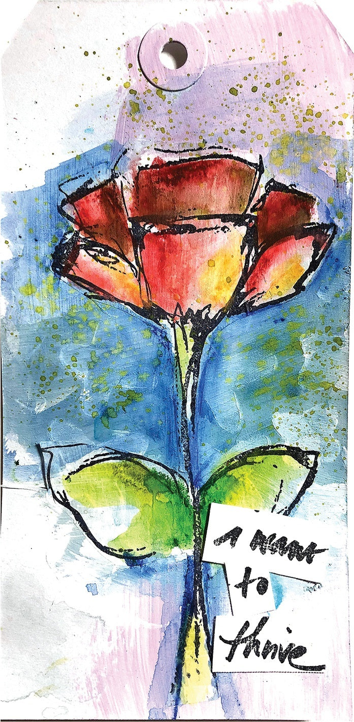 Ranger Dina Wakley Media Cling Stamps 6"X9" - Always Flowers