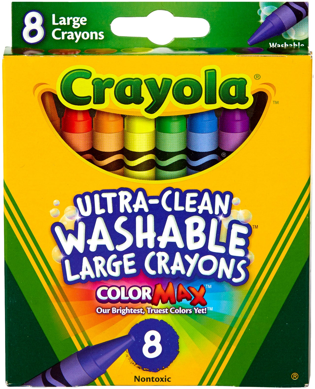 Crayola Large Washable Crayons - 8/Pkg
