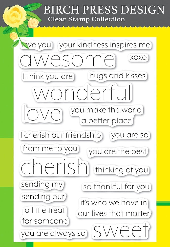 Memory Box Birch Press Designs Clear Stamps - You Are Awesome