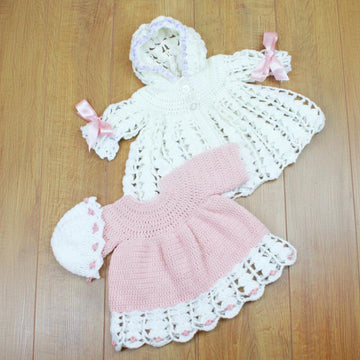 Lilac Hooded Baby Jacket Pattern #158