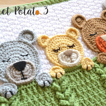 Sleep Tight Teddy Bear Blanket / Lovey