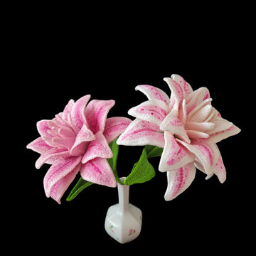 Crochet Rose Lily flowers