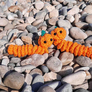 Pumpkin Worry Worm Crochet Pattern