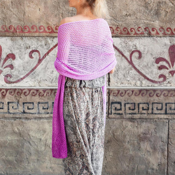 Knitting Pattern Summer Cotton Mesh Shawl