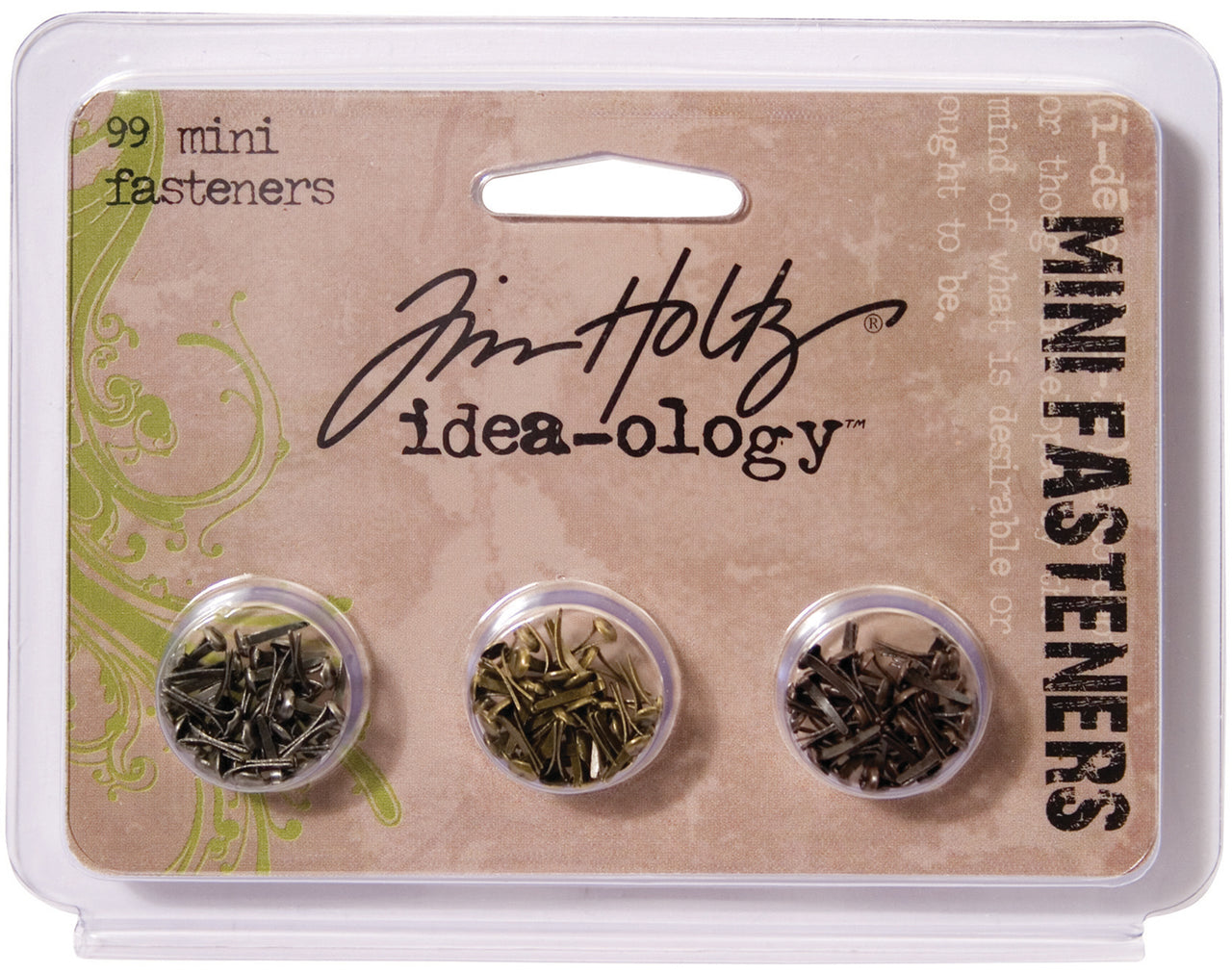 Advantus Idea-Ology Metal Screw-Top Paper Fasteners .25" 99/Pkg - Antique Nickel, Brass & Copper