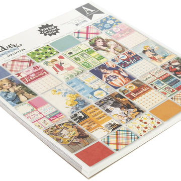 Authentique Paper Authentique Double-Sided Cardstock Pad 12"X12" 48/Pkg - Complete-All 4 Papers From Each Month
