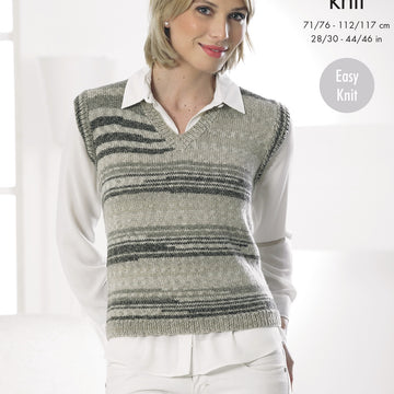 Slipover & Waistcoat in King Cole DK - 4255 - Downloadable PDF