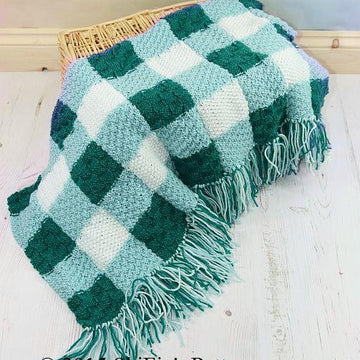 Gingham Baby Blanket Pattern #161