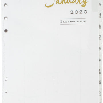 Webster's Pages A5 Planner 12-Month Calendar Insert - 2020