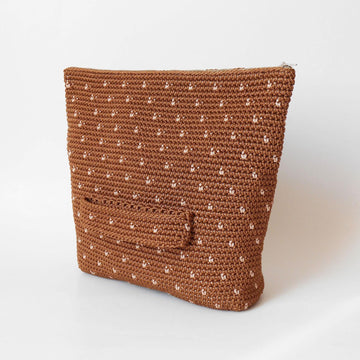 Polka dot clutch