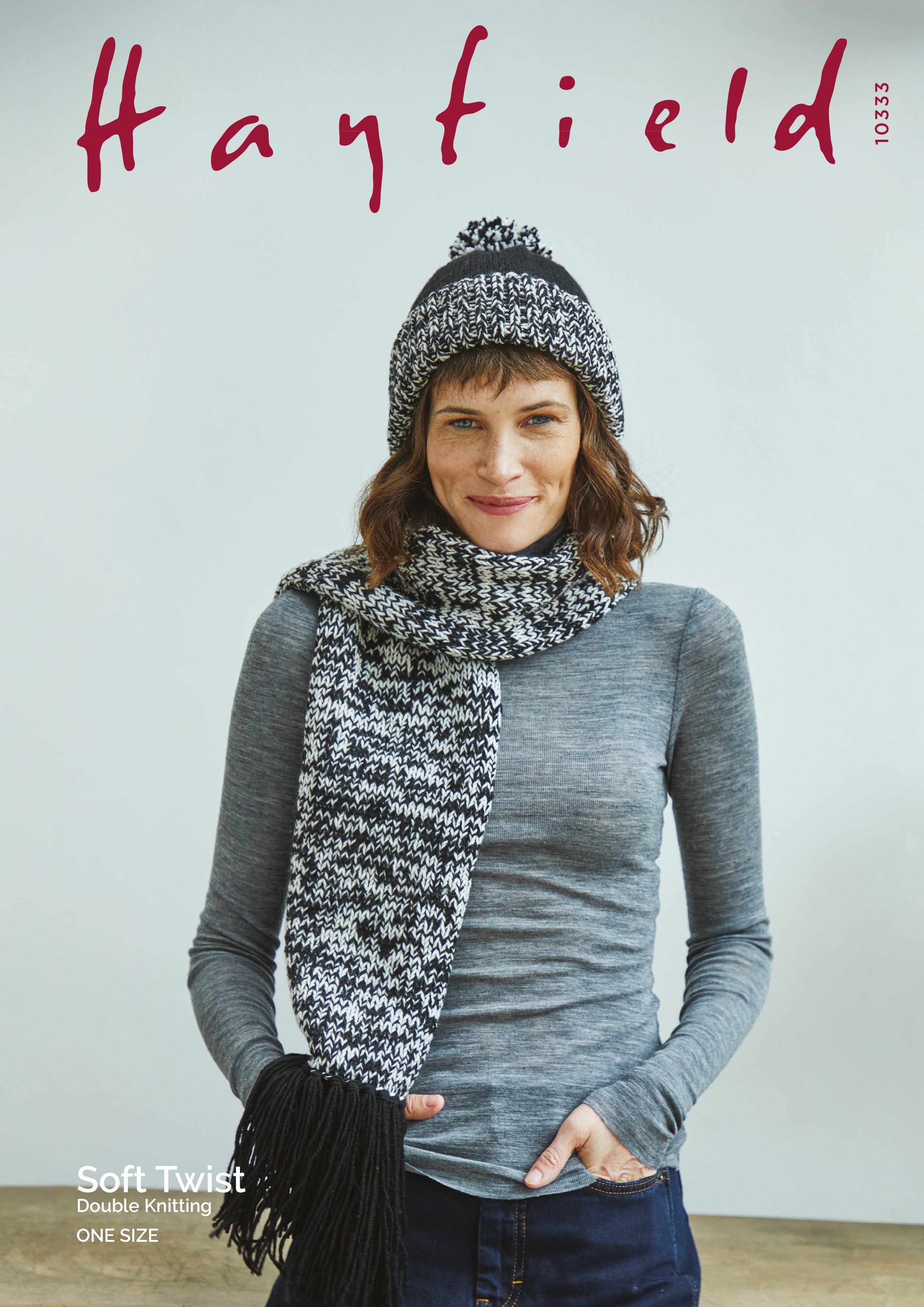 Hat & Scarf in Hayfield Soft Twist - 10333 - Downloadable PDF
