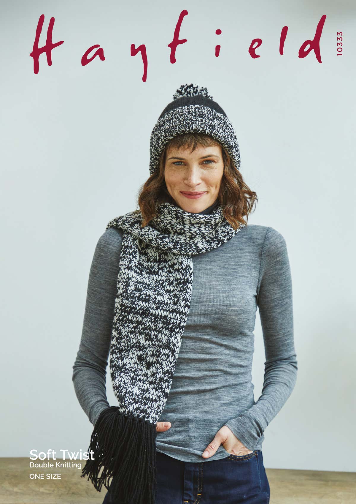 Hat & Scarf in Hayfield Soft Twist - 10333 - Downloadable PDF