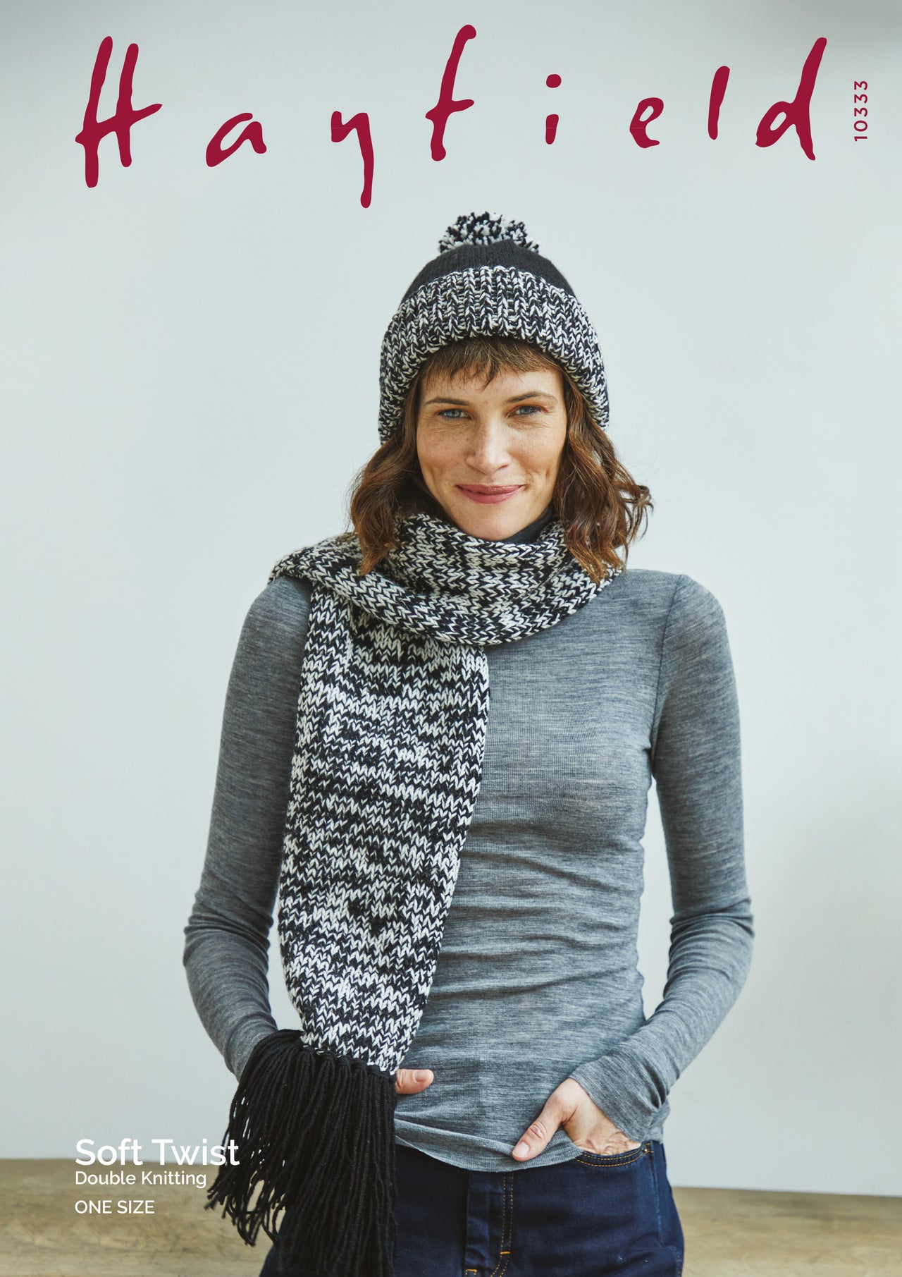 Hat & Scarf in Hayfield Soft Twist - 10333 - Downloadable PDF