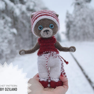 Doll Clothes - Outfit Christmas for teddy, cat