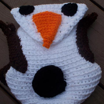 Summer Snowman drawstring backpack crochet pattern