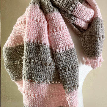 Bubbly Bobbles Crochet Rectangle Shawl Pattern PDF