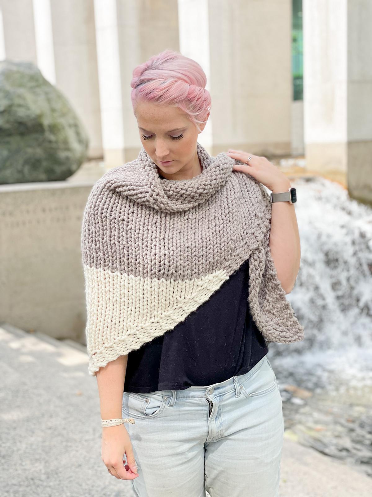 Snow Cap Triangle Scarf
