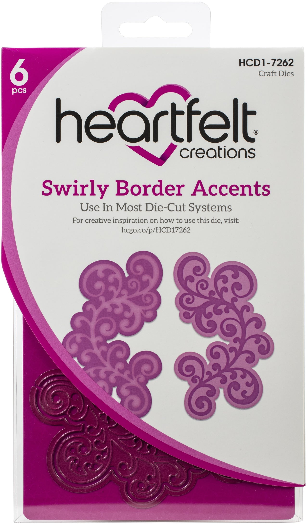 Heartfelt Creations Frame & Accents Dies - Swirly Border Accents 1.75" To 4"