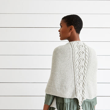 "Sami" - Shawl Knitting Pattern For Women in Debbie Bliss Cashmerino Aran by Debbie Bliss in Debbie Bliss - DB325