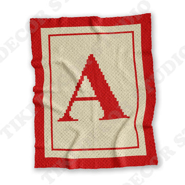 Letter A Blanket Corner-to-Corner (C2C) Crochet Pattern