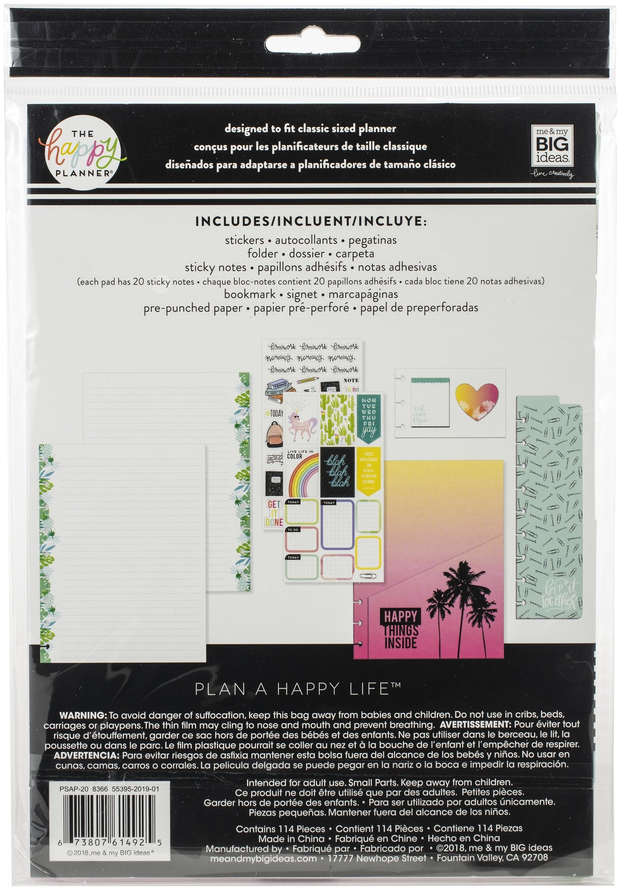 Happy Planner Medium Accessories 114/Pkg - Happy (student)