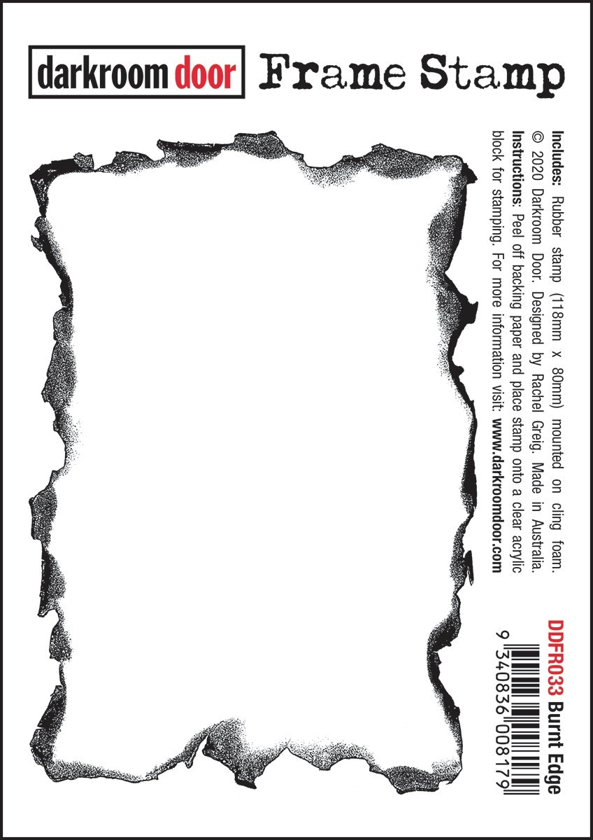 Darkroom Door Frame Cling Stamp 4.6"X3" - Burnt Edge