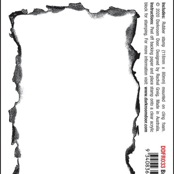 Darkroom Door Frame Cling Stamp 4.6"X3" - Burnt Edge