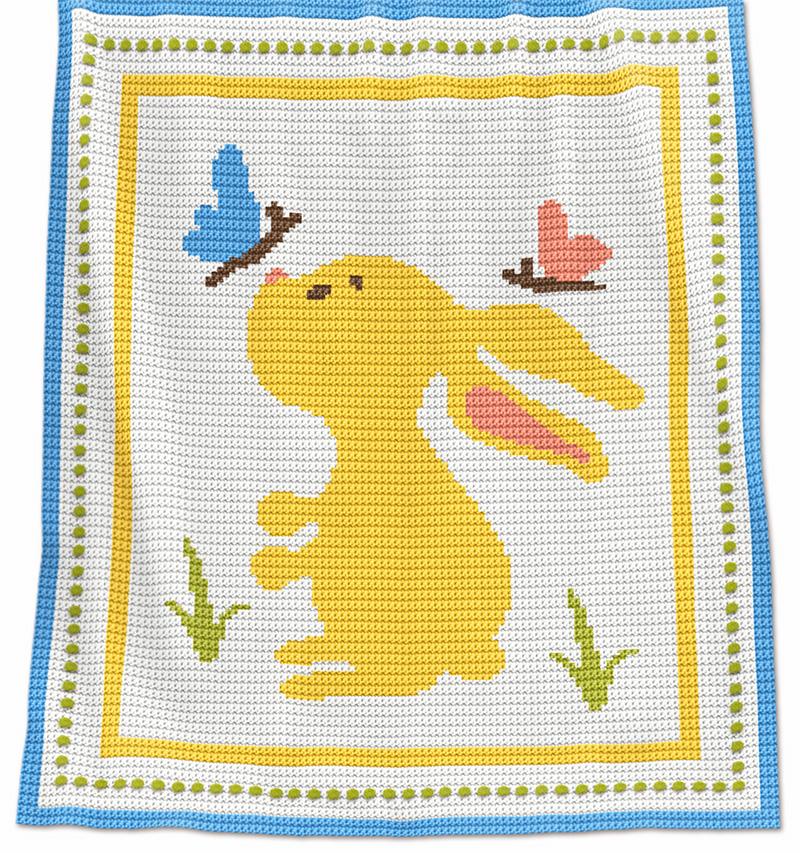 CROCHET Baby Blanket / Afghan - Sunny Bunny