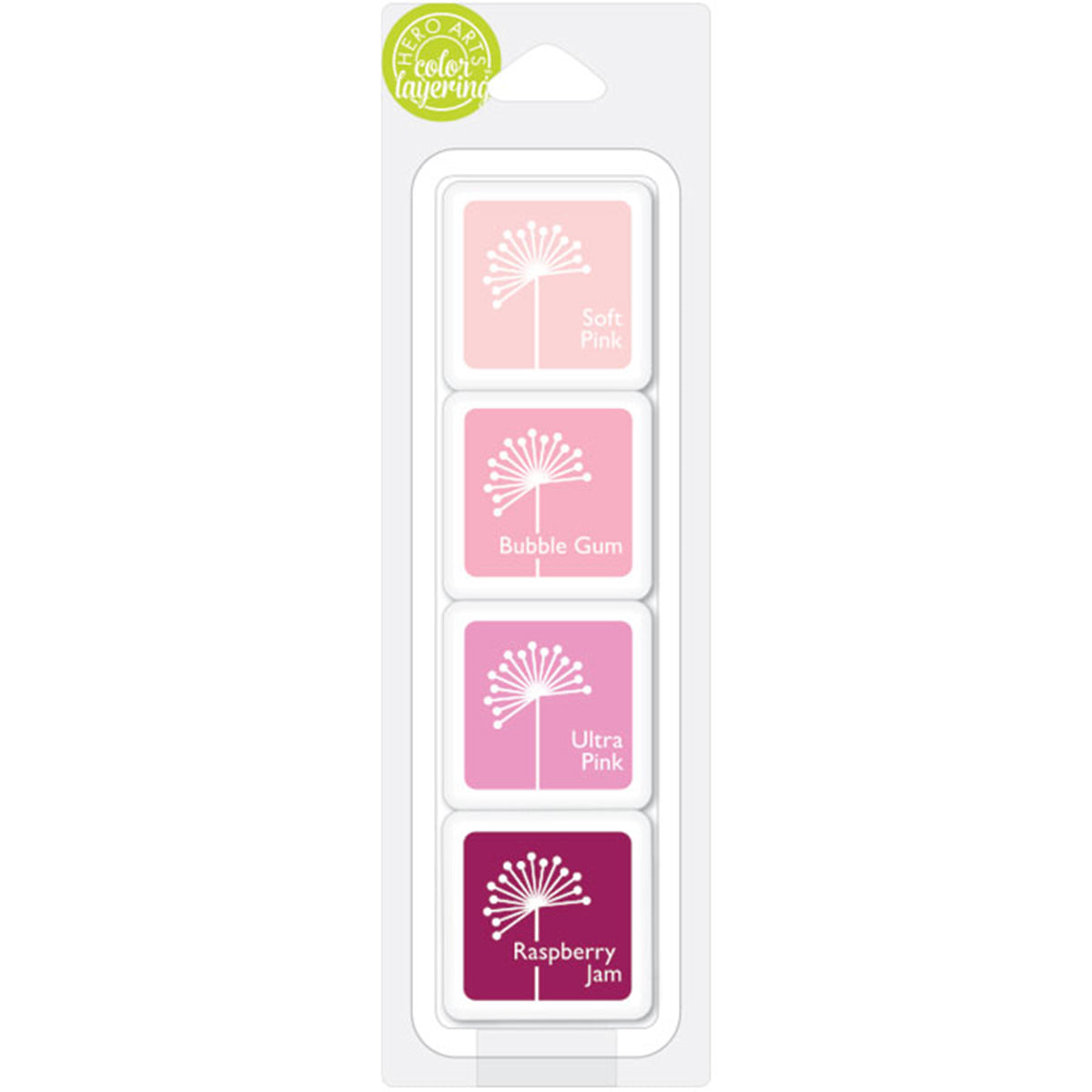 Hero Arts Dye Ink Cubes 4/Pkg - May's Shades Of Pink