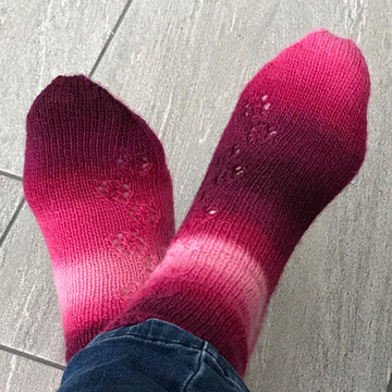 Rosengarten Socken mit Magic Wrap Ferse
