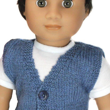 Knit Me a Waistcoat - 18" Dolls