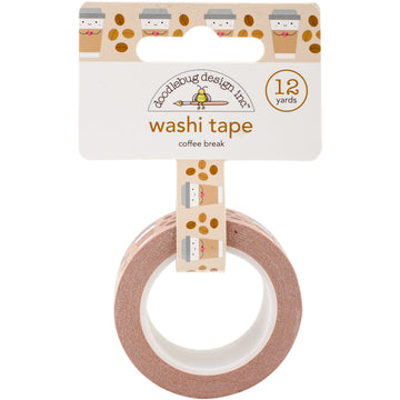 Doodlebug Washi Tape 15mmX12yd - Coffee Break