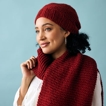 Sandbanks Hat and Scarf in Berroco Nuvola