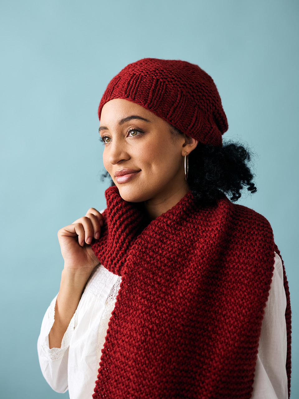 Sandbanks Hat and Scarf in Berroco Nuvola
