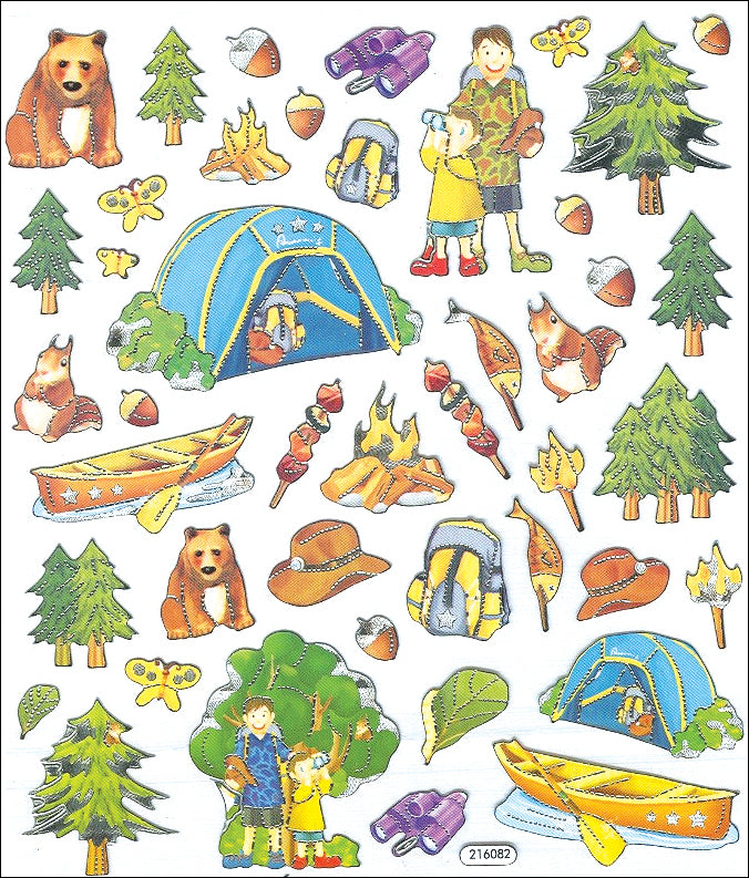 Tattoo King Sticker King Stickers - Camping Trip