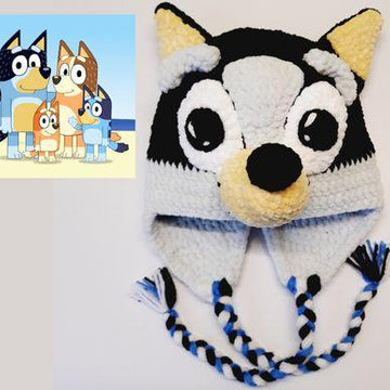 Crochet Bluey Dog Kids Hat Pattern