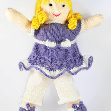 Molly knitted doll with teddy bear 19018