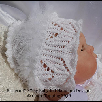 Vintage Style Lacy Matinee Set 16-22” dolls/preemie-3m+ baby