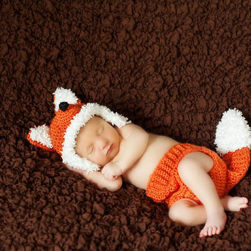 Fox Newborn - 12 Month Hat and Diaper Cover