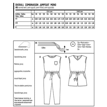 Burda Style Child's Summer Jumpsuit B9345 - Paper Pattern, Size 6-13