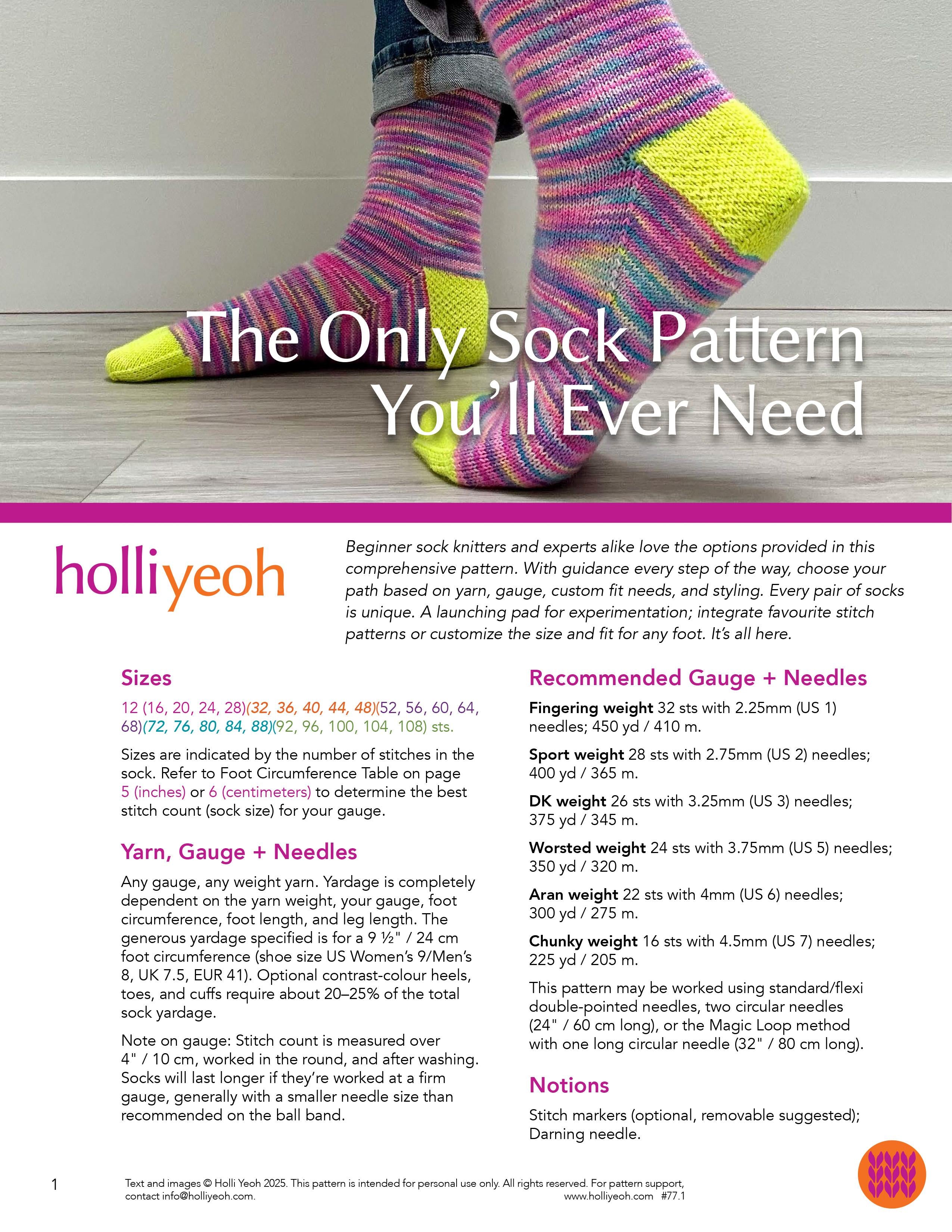 The Only Sock Pattern You'll Ever Need
