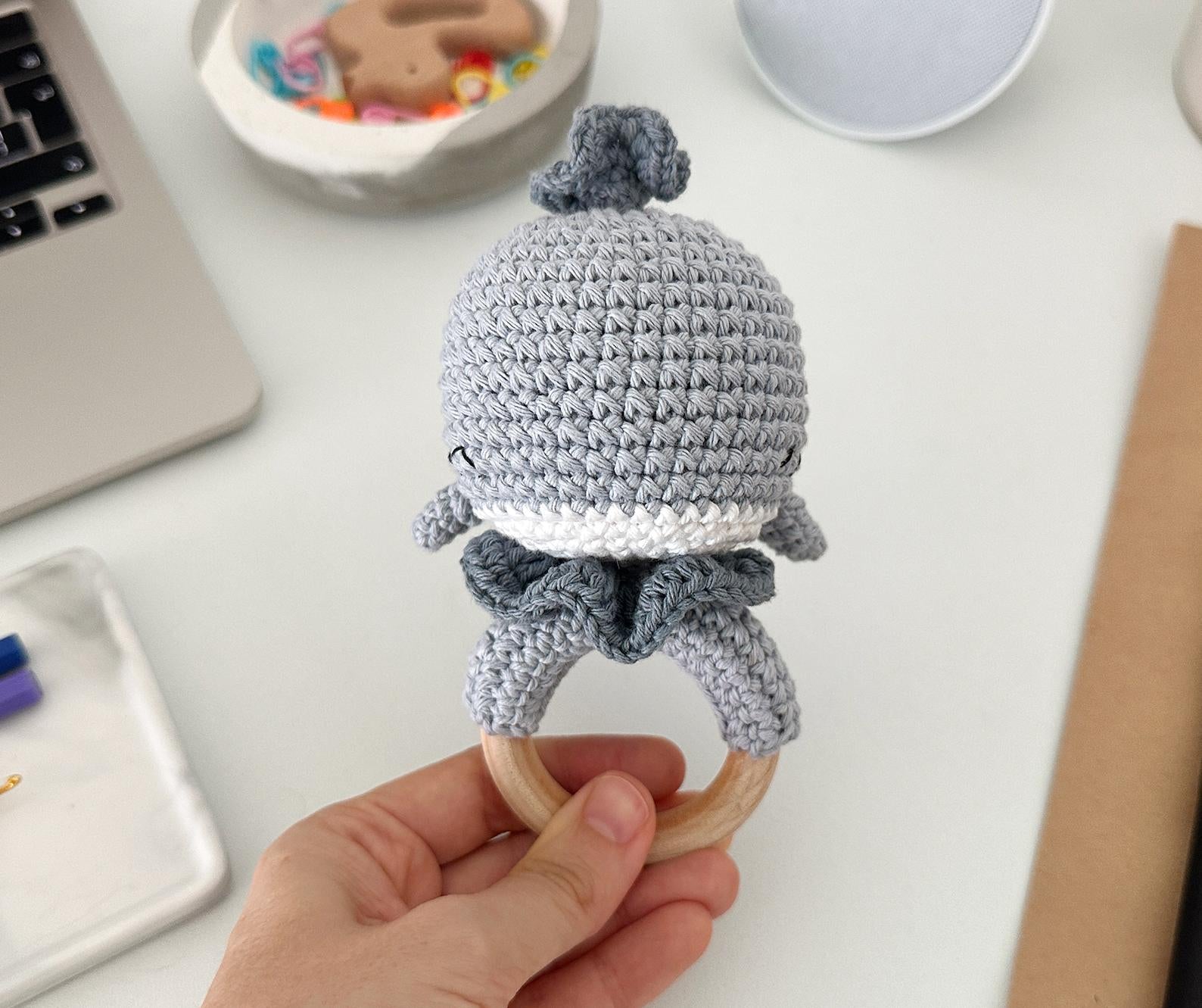 Whale Baby Lovey Blanket & Rattle Crochet Pattern PDF – Cute Stuffed Toy Tutorial