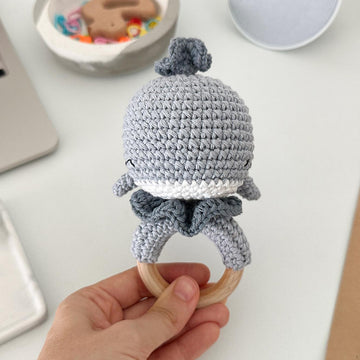 Whale Baby Lovey Blanket & Rattle Crochet Pattern PDF – Cute Stuffed Toy Tutorial